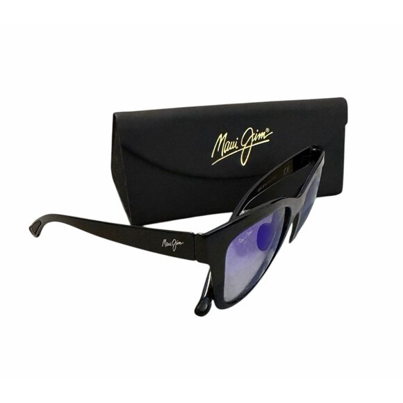Maui Jim Accessories - Maui Jim ANUENUE Women’s Sunglasses MJ 438-02 Mirror Polarized Black Frame $217